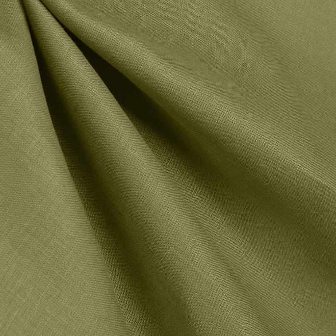 Olive Green Irish Linen Fabric image 2 of 2
