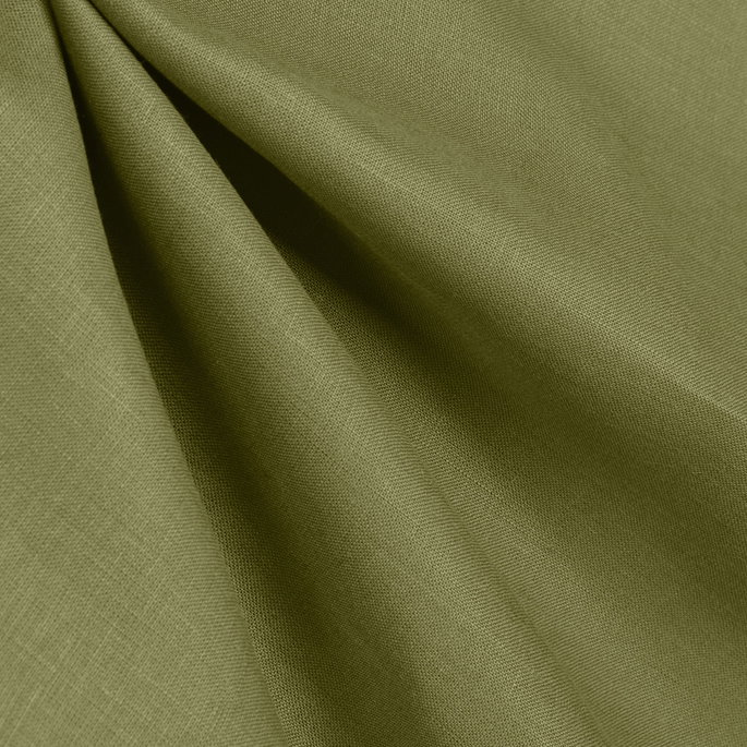 Olive Green Irish Linen Fabric image 2 of 2