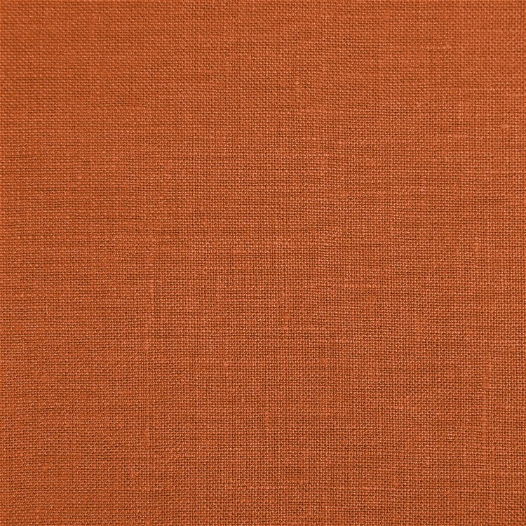Rust Irish Linen Fabric