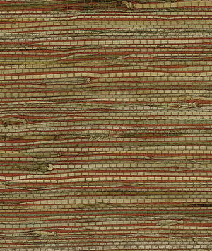 Seabrook Designs NR161X Rushcloth Red & Tan Wallpaper