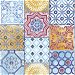 NextWall Peel &amp; Stick Colorful Moroccan Tile Blue/Yellow/Red Wallpaper thumbnail image 1 of 4