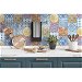 NextWall Peel &amp; Stick Colorful Moroccan Tile Blue/Yellow/Red Wallpaper thumbnail image 3 of 4