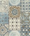 NextWall Peel & Stick Moroccan Tile Blue & Gray Wallpaper