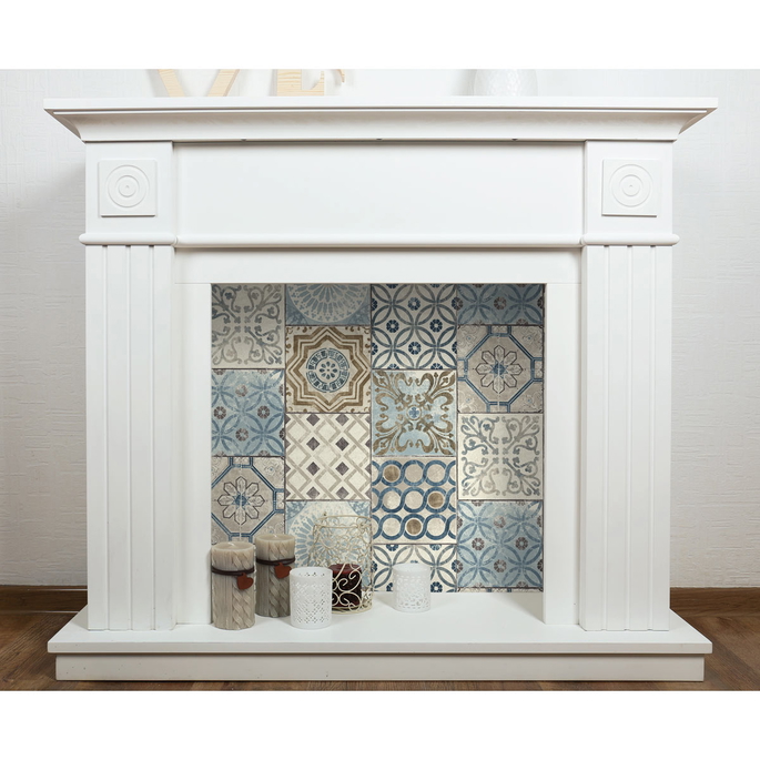 NextWall Peel &amp; Stick Moroccan Tile Blue &amp; Gray Wallpaper image 5 of 5