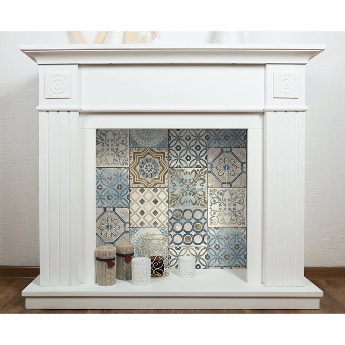NextWall Peel &amp; Stick Moroccan Tile Blue &amp; Gray Wallpaper image 5 of 5