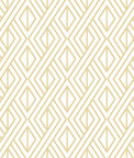 NextWall Peel & Stick Diamond Geometric Metallic Gold & White Wallpaper