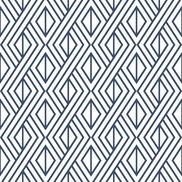 NextWall Peel & Stick Diamond Geometric Navy & White Wallpaper