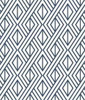 NextWall Peel & Stick Diamond Geometric Navy & White Wallpaper