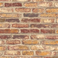 Peel & Stick Faux Rustic Red Brick Wallpaper