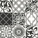 NextWall Peel & Stick Graphic Tile Black & White Wallpaper