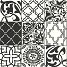 NextWall Peel &amp; Stick Graphic Tile Black &amp; White Wallpaper thumbnail image 1 of 5