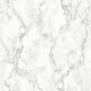NextWall Peel & Stick Faux Marble White & Metallic Silver Wallpaper