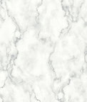 NextWall Peel & Stick Faux Marble White & Metallic Silver Wallpaper
