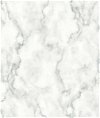 NextWall Peel & Stick Faux Marble White & Metallic Silver Wallpaper