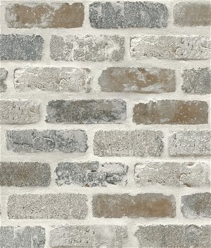 Nextwall Peel＆Stick洗涤砖软灰色和锈壁纸