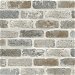 NextWall Peel &amp; Stick Washed Brick Soft Gray &amp; Rust Wallpaper thumbnail image 1 of 5