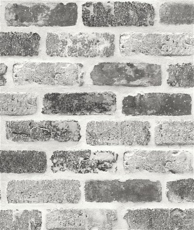 NextWall Peel & Stick Washed Brick Soft Gray Wallpaper