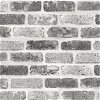 NextWall Peel & Stick Washed Brick Soft Gray Wallpaper - Image 1