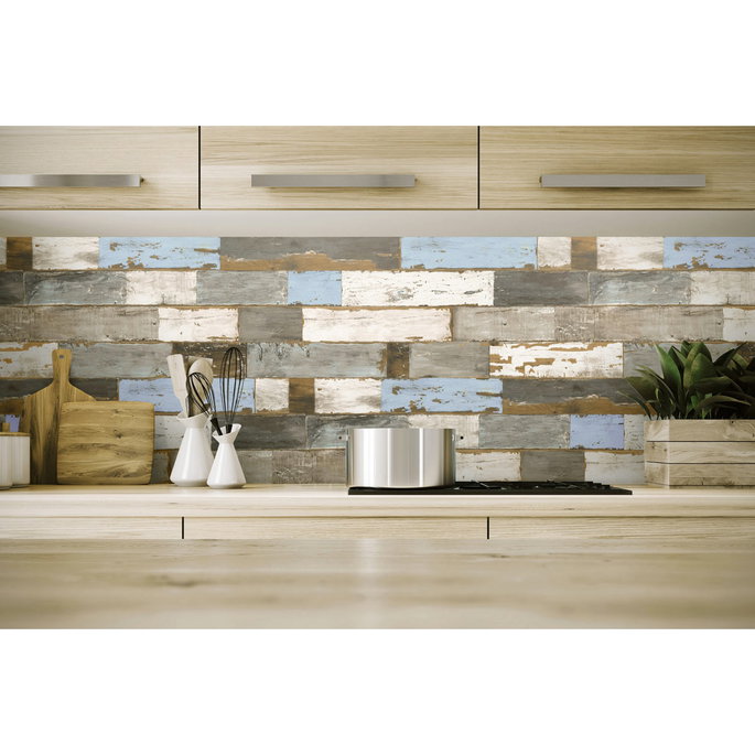 NextWall Peel &amp; Stick Shiplap White &amp; Gray Wallpaper image 3 of 5