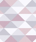 NextWall Peel & Stick Mod Triangles Pink & Gray Wallpaper