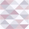 NextWall Peel & Stick Mod Triangles Pink & Gray Wallpaper - Image 1