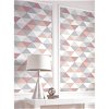 NextWall Peel & Stick Mod Triangles Pink & Gray Wallpaper - Image 2