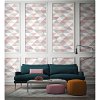 NextWall Peel & Stick Mod Triangles Pink & Gray Wallpaper - Image 4