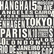 NextWall Peel & Stick Around the World Black & White Wallpaper