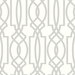 NextWall Peel & Stick Deco Lattice Soft Gray & White Wallpaper