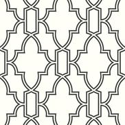 NextWall Peel & Stick Tile Trellis Black & White Wallpaper