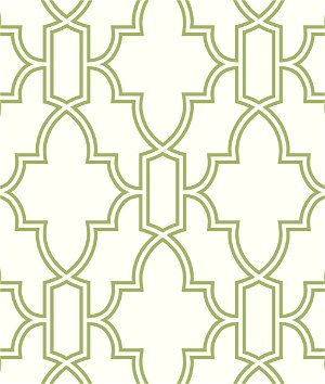 NextWall Peel & Stick Tile Trellis Green & White Wallpaper