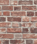 NextWall Peel & Stick Distressed Red Brick Wallpaper