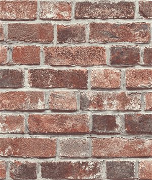 NextWall Peel & Stick Distressed Red Brick Wallpaper
