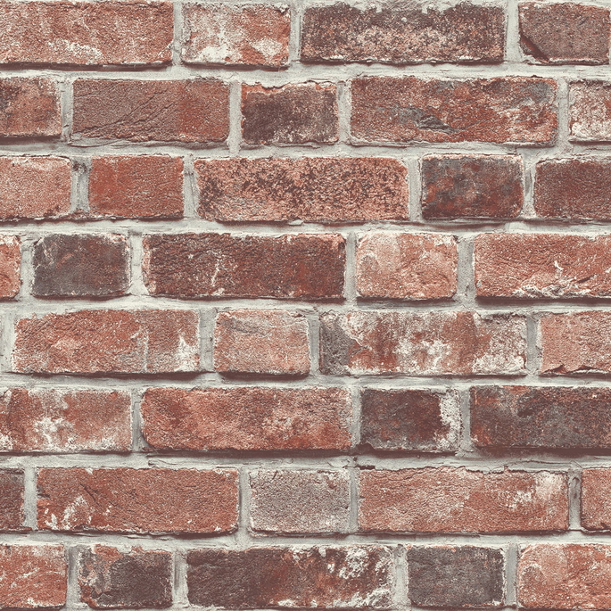 NextWall Peel &amp; Stick Distressed Red Brick Wallpaper image 1 of 5