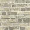 NextWall Peel & Stick Distressed Neutral Brick Gray & Tan Wallpaper - Image 1