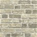 NextWall Peel &amp; Stick Distressed Neutral Brick Gray &amp; Tan Wallpaper thumbnail image 1 of 5