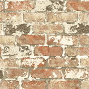 NextWall Peel & Stick Weathered Red Brick Wallpaper