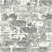 NextWall Peel &amp; Stick Weathered Gray Brick Gray &amp; Ivory Wallpaper thumbnail image 1 of 4