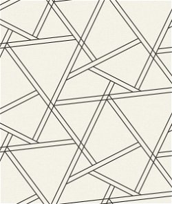 NextWall Peel & Stick Railroad Geometric Iridescent Pearl & Ebony Wallpaper