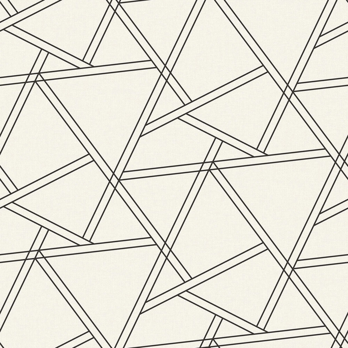 NextWall Peel &amp; Stick Railroad Geometric Iridescent Pearl &amp; Ebony Wallpaper image 1 of 5