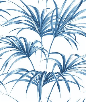 NextWall Peel & Stick Tropical Palm Leaf Coastal Blue Wallpaper