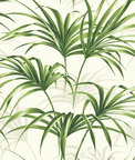 NextWall Peel & Stick Tropical Palm Leaf Green & Off-White Wallpaper