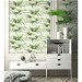 NextWall Peel &amp; Stick Tropical Palm Leaf Green &amp; Off-White Wallpaper thumbnail image 4 of 5