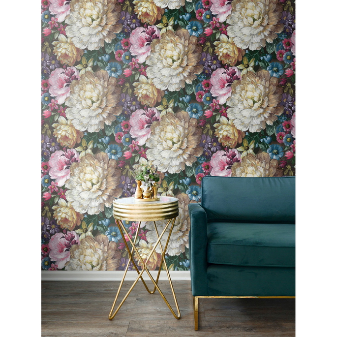NextWall Peel &amp; Stick Blooming Floral Multicolored Wallpaper image 3 of 5