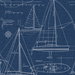 NextWall Peel & Stick Yacht Club Navy Blue Wallpaper