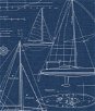 NextWall Peel & Stick Yacht Club Navy Blue Wallpaper