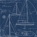 NextWall Peel &amp; Stick Yacht Club Navy Blue Wallpaper thumbnail image 1 of 2
