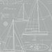 NextWall Peel & Stick Yacht Club Gray Wallpaper