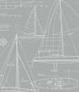 NextWall Peel & Stick Yacht Club Gray Wallpaper