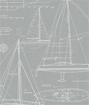 NextWall Peel & Stick Yacht Club Gray Wallpaper